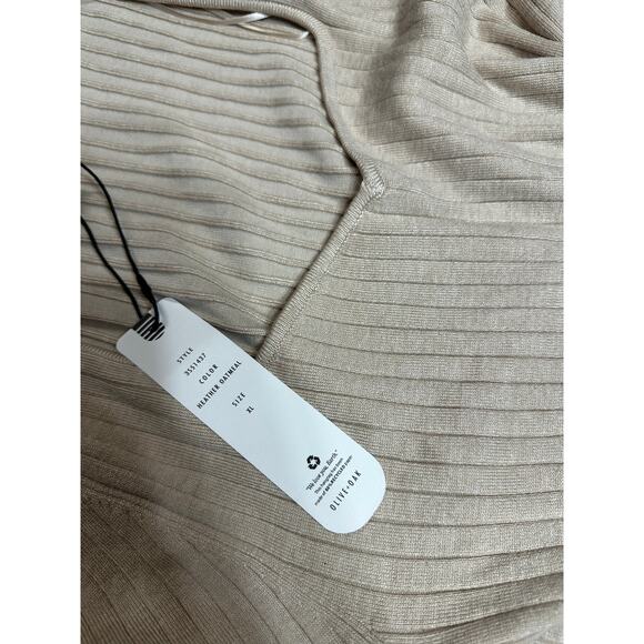 Olive & Oak Nude Beige Neutral Western BodyCon Dress XL Cowgirl Flare Sleeve - Picture 8 of 11